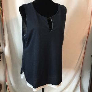 Women’s Crosby Tank Top Navy Blue & White Size XL